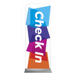 Vibrant Shapes Check In 2'7" x 6'7" Sleeve Banners