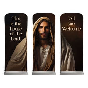 House of the Lord Triptych 2'7" x 6'7" Sleeve Banners