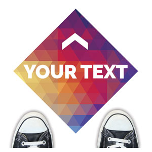 Geometric Bold Your Text Here Floor Stickers