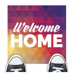 Geometric Bold Welcome Home Floor Stickers