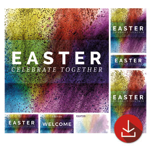 Easter Powder Paint Church Graphic Bundles