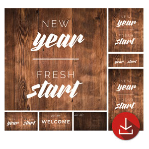 New Year Fresh Start Church Graphic Bundles