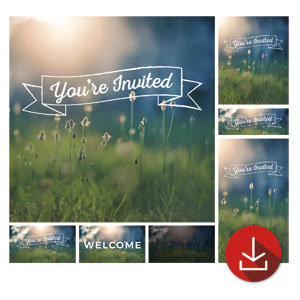 Invited Ribbon Church Graphic Bundles