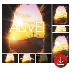 Alive Sunrise Tomb Church Graphic Bundles
