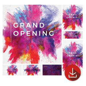 Color Burst Grand Opening Church Graphic Bundles