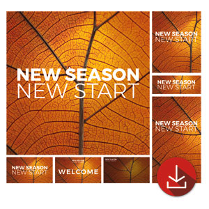 Season Start Orange Leaf Church Graphic Bundles