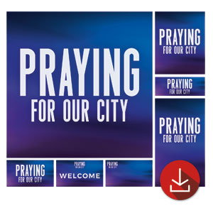 Aurora Lights Praying For Our City Church Graphic Bundles
