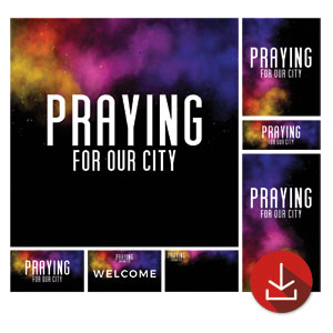 Dark Smoke Praying For Our City Church Graphic Bundles