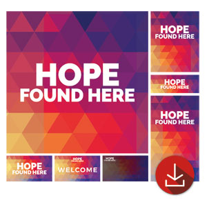 Geometric Bold Hope Found Here Church Graphic Bundles