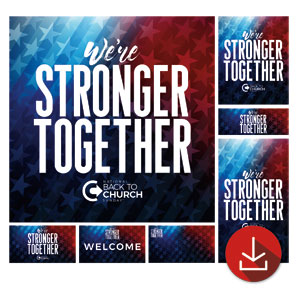 BTCS Stronger Together Stars Church Graphic Bundles