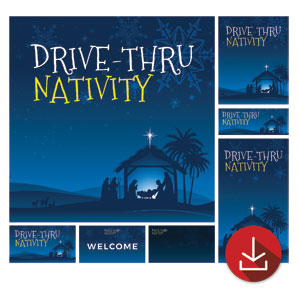 Drive-Thru Christmas Nativity Church Graphic Bundles