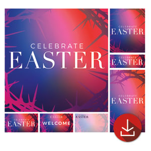 Celebrate Easter Crown Church Graphic Bundles
