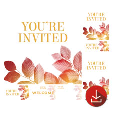 You're Invited Fall Leaves 
