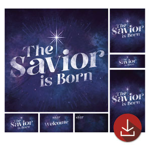 Savior Is Born Sky Church Graphic Bundles