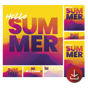 Abstract Summer Events Church Graphic Bundles