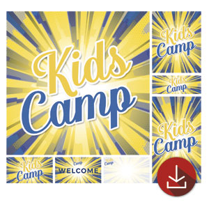 Kids Camp Comic Burst Church Graphic Bundles