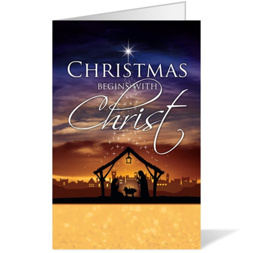 Christmas Begins Christ Bulletin - Church Bulletins - Outreach Marketing