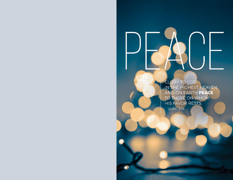 Bulletins, Christmas, Lights of Advent Peace, 8.5 x 11