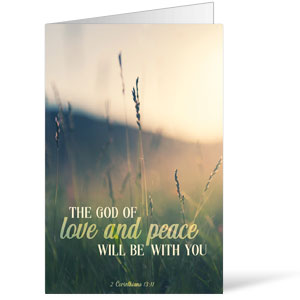 Love and Peace 2 Cor 13:11 Bulletins 8.5 x 11