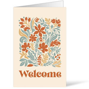 Abstract Floral Orange Bulletins 8.5 x 11