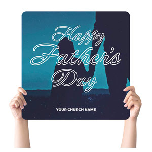 CMU Father's Day 2022 Square Handheld Signs