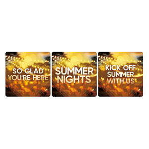 Summer Nights Set Square Handheld Signs