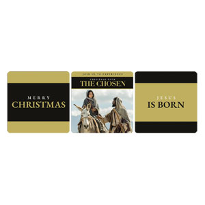 The Chosen Christmas Set Square Handheld Signs