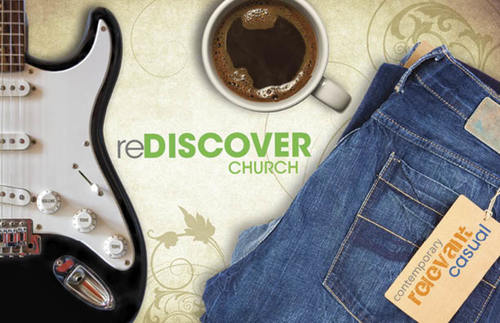 Church Postcards, Back To Church Sunday, ReDiscover Church Coffee, 5.5 X 8.5
