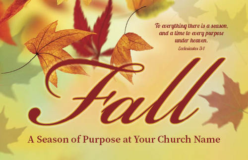 Church Postcards, Fall - General, Season Purpose Fall, 5.5 X 8.5