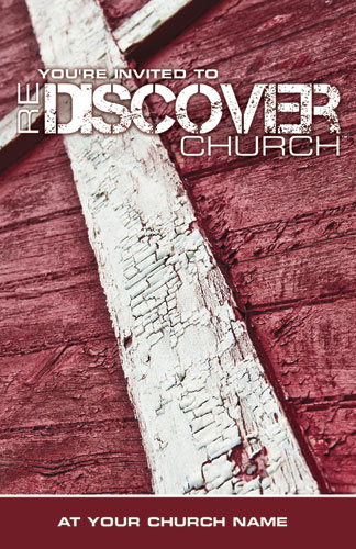 Church Postcards, Back To Church Sunday, ReDiscover Church: Cross, 5.5 X 8.5