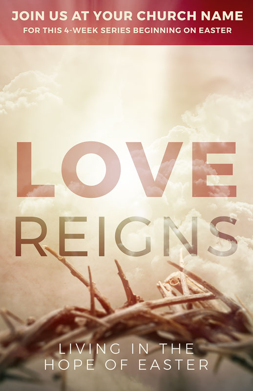 Church Postcards, Easter, Love Reigns, 5.5 X 8.5