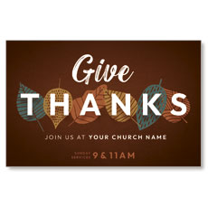 Give Thanks Fall Leaves 