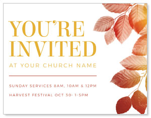 You're Invited Fall Leaves ImpactMailers