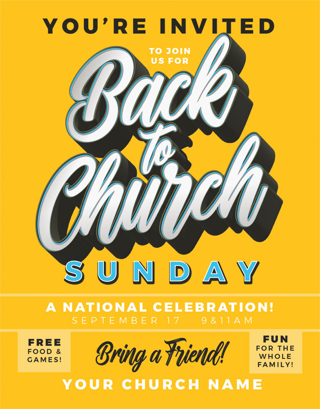 InviteCards, Back To Church Sunday, Back to Church Sunday Celebration, 4.25 x 5.5