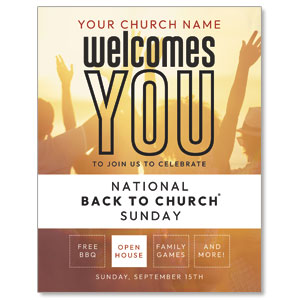 Back to Church Welcomes You Orange ImpactMailers