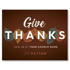 Give Thanks Fall Leaves 