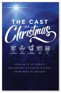 The Cast of Christmas Medium InviteCards