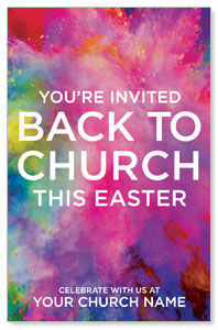 Back to Church Easter Medium InviteCards
