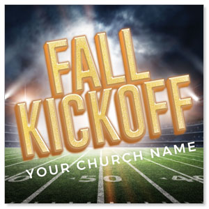 Fall Kickoff Stadium 3.75" x 3.75" Square InviteCards