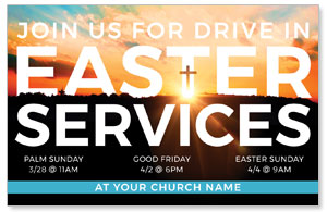 Drive In Easter Services Medium InviteCards