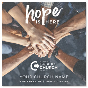 BTCS Hope Is Here Hands 3.75" x 3.75" Square InviteCards
