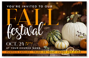 Fall Festival Pumpkins Medium InviteCards