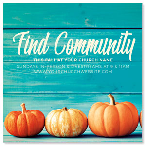 Find Community Pumpkins 3.75" x 3.75" Square InviteCards