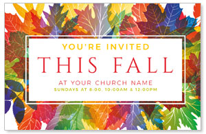 Colorful Leaves Invited Medium InviteCards