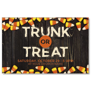 Trunk Or Treat Candy Corn Medium InviteCards