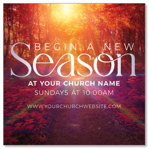 Begin A New Season 3.75" x 3.75" Square InviteCards