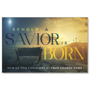 Behold A Savior Is Born Medium InviteCards