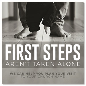 First Steps 3.75" x 3.75" Square InviteCards