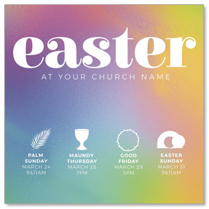 Bright Easter Icons 3.75" x 3.75" Square InviteCards