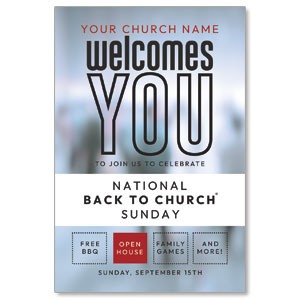 Back to Church Welcomes You Medium InviteCards
